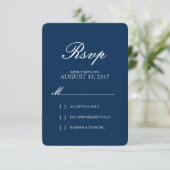 Eenvoudige Elegante Typografie Wedding RSVP Kaart (Staand voorkant)