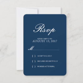 Eenvoudige Elegante Typografie Wedding RSVP Kaart