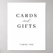 Eenvoudige elegante typografische kaarten en cadea poster (Voorkant)