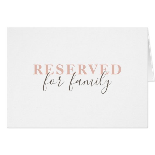 Eenvoudige, elegante typography reserved sign (Voorkant Horizontaal)