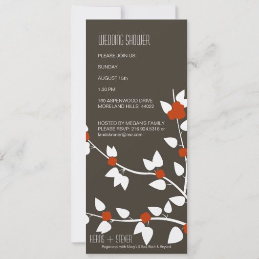 Eenvoudige elegante uitnodiging (Achterkant)