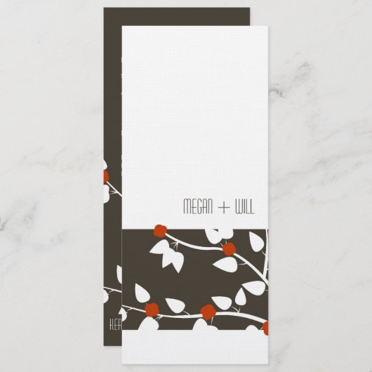 Eenvoudige elegante uitnodiging (Voorkant / Achterkant)