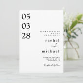 Eenvoudige elegante uitnodiging (Staand voorkant)