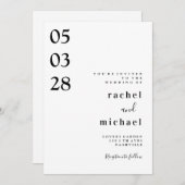 Eenvoudige elegante uitnodiging (Voorkant / Achterkant)