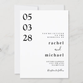 Eenvoudige elegante uitnodiging