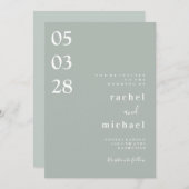 Eenvoudige elegante uitnodiging (Voorkant / Achterkant)