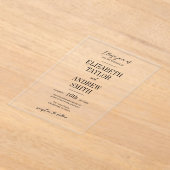 Eenvoudige Elegante uitnodiging, mooi beknopt lett Acryl Uitnodigingen (Laagn)