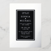 Eenvoudige Elegante Uitnodiging van de Huwelijksfo (Voorkant)