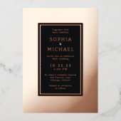 Eenvoudige Elegante Uitnodiging van de Huwelijksfo (Voorkant)