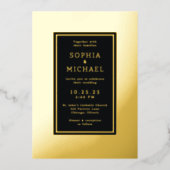 Eenvoudige Elegante Uitnodiging van de Huwelijksfo (Voorkant)