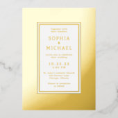 Eenvoudige Elegante Uitnodiging van de Huwelijksfo (Voorkant)