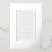 Eenvoudige Elegante Uitnodiging van de Huwelijksfo (Voorkant)