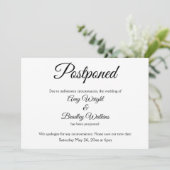 Eenvoudige, elegante uitnodiging voor uitgestelde  (Staand voorkant)