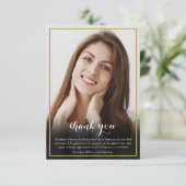 Eenvoudige Elegante Uitvaart Bedankkaart (Staand voorkant)