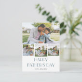 Eenvoudige elegante vaders Dag Sweet Photo Collage Feestdagenkaart (Staand voorkant)