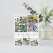 Eenvoudige elegante vaders Dag Sweet Photo Collage Feestdagenkaart (Staand voorkant)
