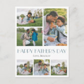Eenvoudige elegante vaders Dag Sweet Photo Collage Feestdagenkaart (Voorkant)