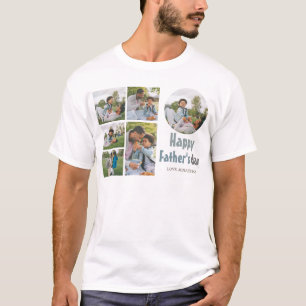 Eenvoudige elegante vaders Dag Sweet Photo Collage T-shirt