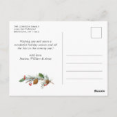 Eenvoudige Elegante Vakantie FOTO Kerstmis Groet Briefkaart (Achterkant)