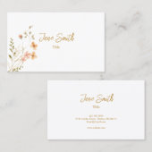 Eenvoudige elegante ventilator visitekaartje (Voorkant / Achterkant)