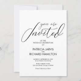 Eenvoudige Elegante & Verfijnde Huwelijksuitnodigi Kaart