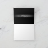 Eenvoudige elegante verloopstreep bewerkbare kleur bedankkaart (Binnen)