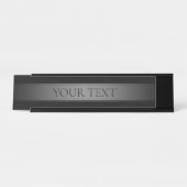 Eenvoudige elegante verloopstreep bewerkbare kleur bureau naambordje (Voorkant)