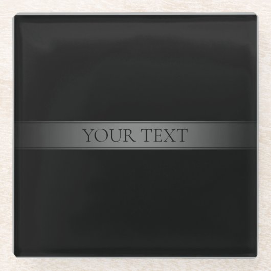 Eenvoudige elegante verloopstreep bewerkbare kleur glazen onderzetter (Voorkant)