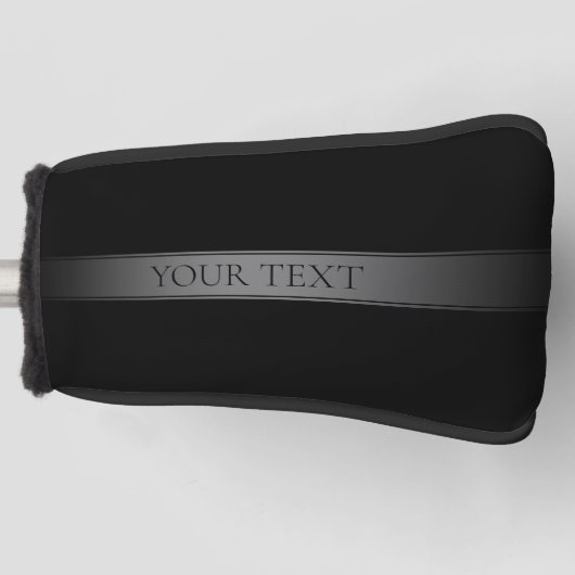 Eenvoudige elegante verloopstreep bewerkbare kleur golfheadcover (Voorkant)