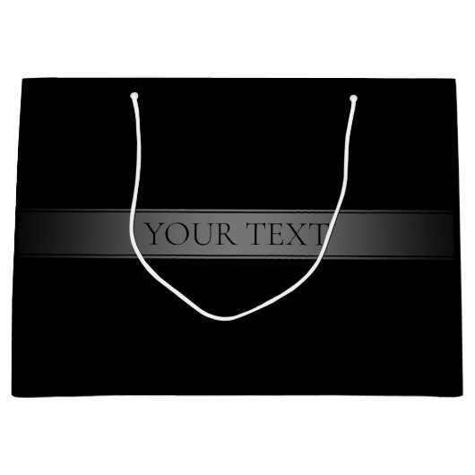 Eenvoudige elegante verloopstreep bewerkbare kleur groot cadeauzakje (Voorkant)