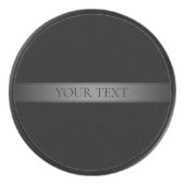 Eenvoudige elegante verloopstreep bewerkbare kleur hockey puck (Voorkant)