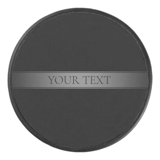 Eenvoudige elegante verloopstreep bewerkbare kleur hockey puck (Voorkant)