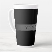 Eenvoudige elegante verloopstreep bewerkbare kleur latte mok (Linkerhoek)