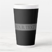 Eenvoudige elegante verloopstreep bewerkbare kleur latte mok (Voorkant)