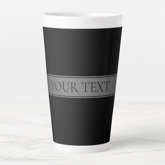 Eenvoudige elegante verloopstreep bewerkbare kleur latte mok (Voorkant)