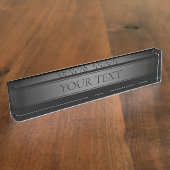 Eenvoudige elegante verloopstreep bewerkbare kleur naambordje (Zijkant)