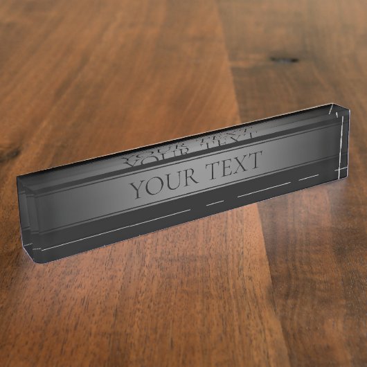 Eenvoudige elegante verloopstreep bewerkbare kleur naambordje (Zijkant)