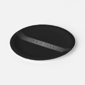 Eenvoudige elegante verloopstreep bewerkbare kleur papieren bordje (Gekanteld)