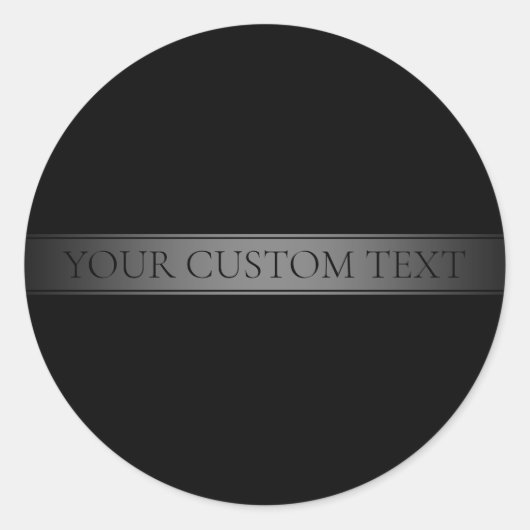 Eenvoudige elegante verloopstreep bewerkbare kleur ronde sticker (Voorkant)