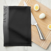 Eenvoudige elegante verloopstreep bewerkbare kleur theedoek (Quarter Fold)