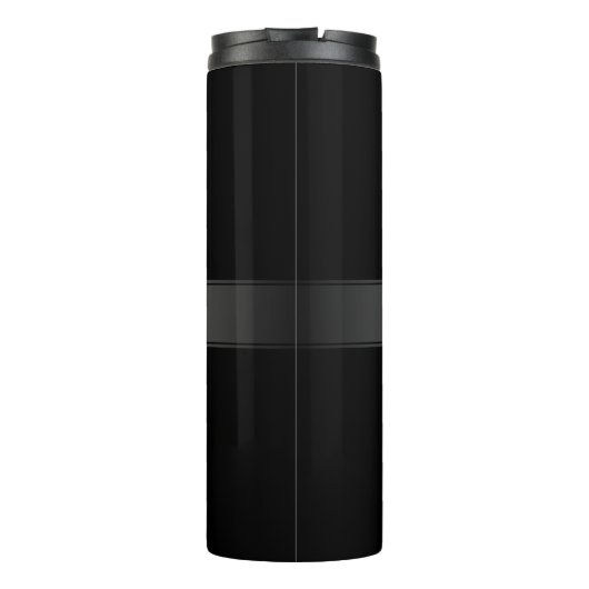 Eenvoudige elegante verloopstreep bewerkbare kleur thermosbeker (Achterkant)