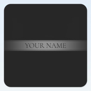 Eenvoudige elegante verloopstreep bewerkbare kleur vierkante sticker