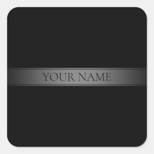 Eenvoudige elegante verloopstreep bewerkbare kleur vierkante sticker