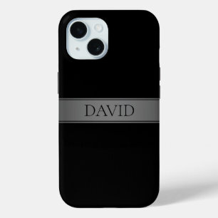 Eenvoudige Elegante Verlopende Streep Bewerkbare K iPhone 15 Case