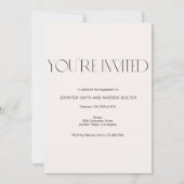 Eenvoudige Elegante Verlovingen Kaart (Achterkant)