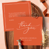 Eenvoudige elegante Verona zonsondergang kalligraf Bedankkaart