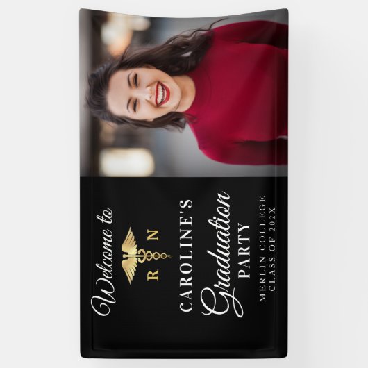 eenvoudige elegante verpleegkundige afstuderen Ban Spandoek (Verticaal)