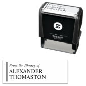 Eenvoudige Elegante Verticale Divider Bibliotheek Zelfinktende Stempel (In situ)