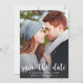Eenvoudige elegante verticale foto Sla de datumkaa Save The Date (Voorkant)