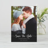 Eenvoudige elegante verticale foto Sla de datumkaa Save The Date (Staand voorkant)
